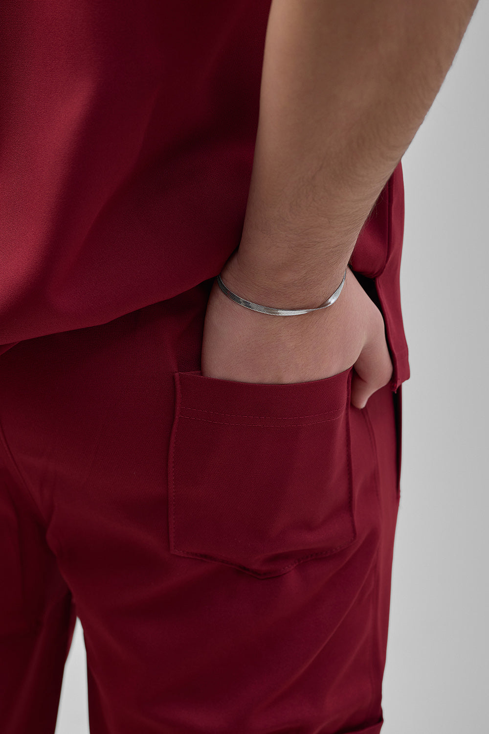 Burgundy scrub
