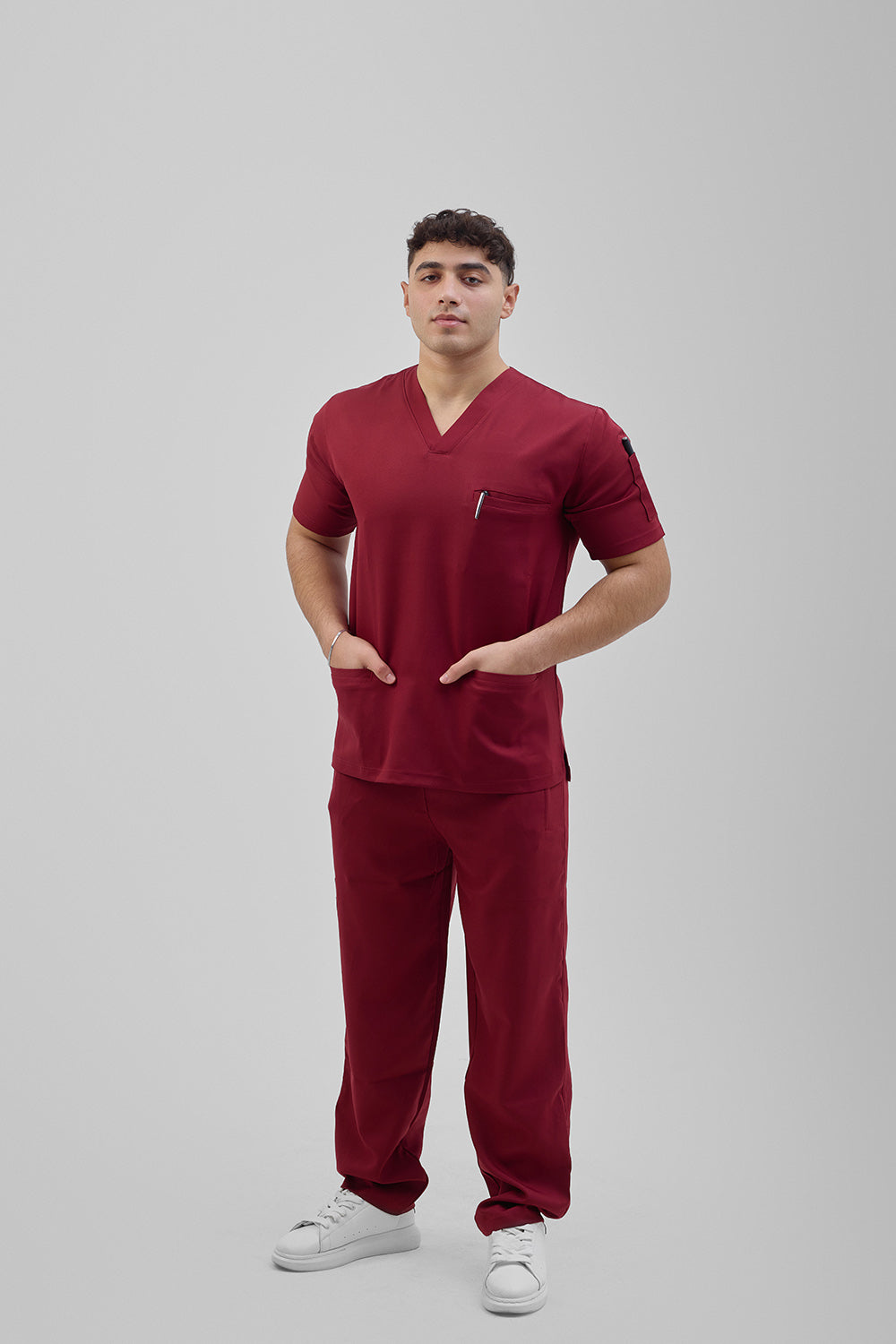 Burgundy scrub
