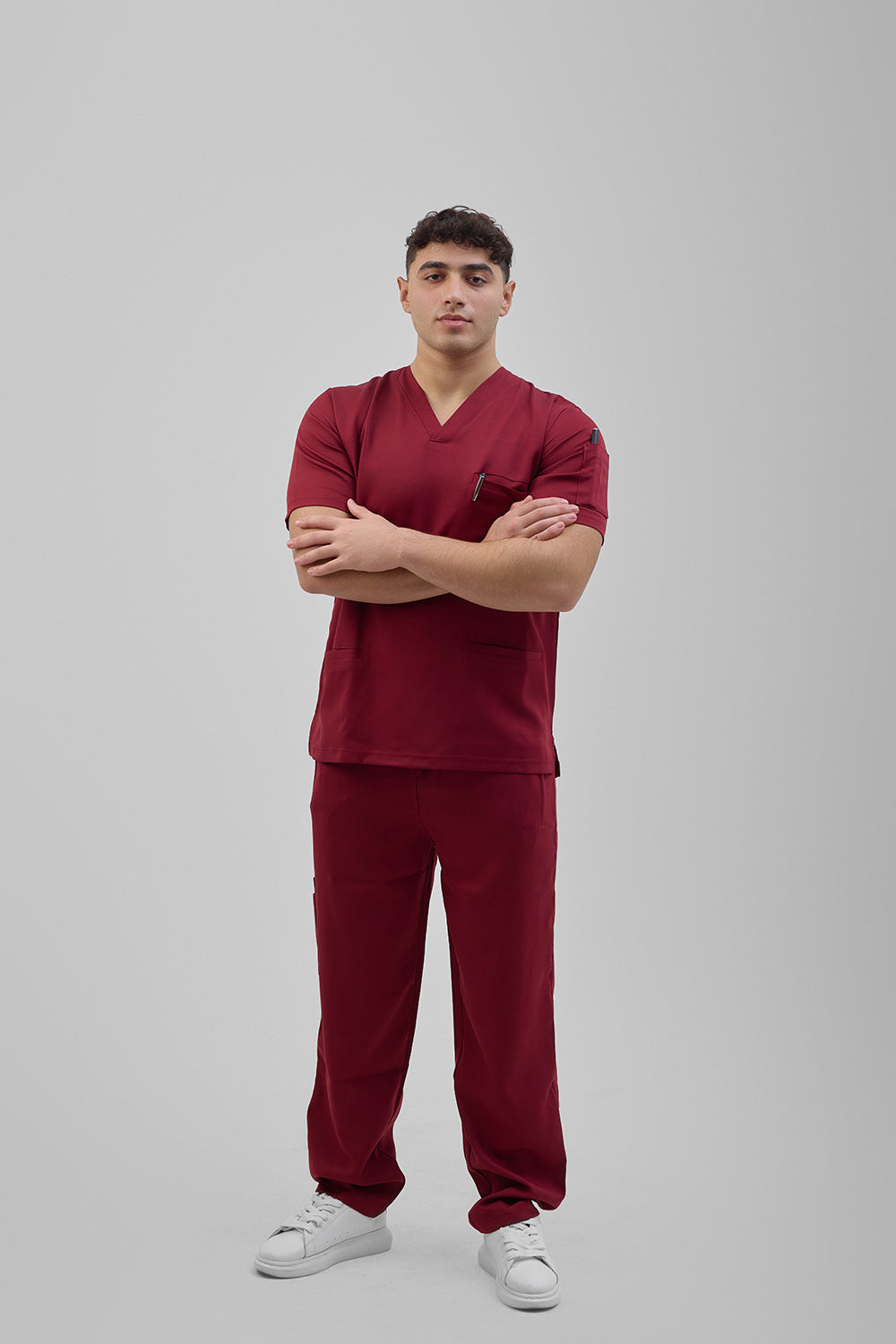 Burgundy scrub