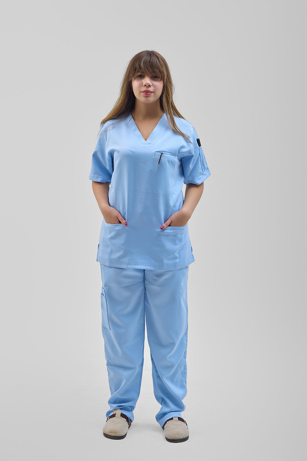 Baby blue scrub