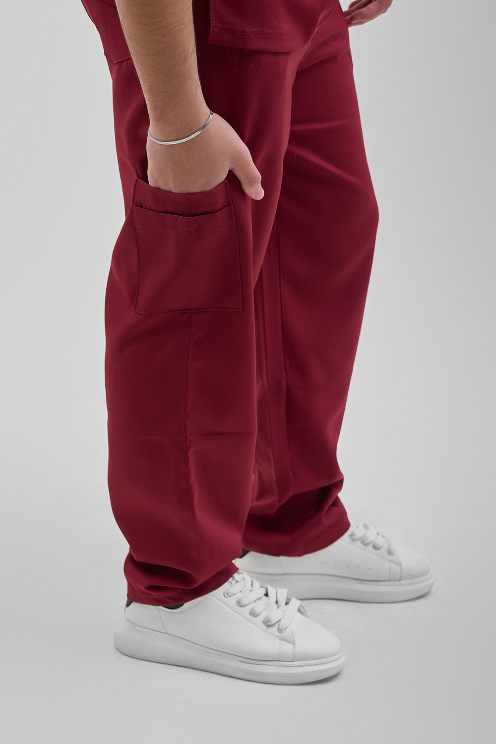 Burgundy scrub