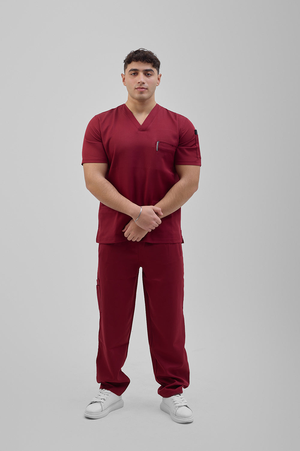 Burgundy scrub