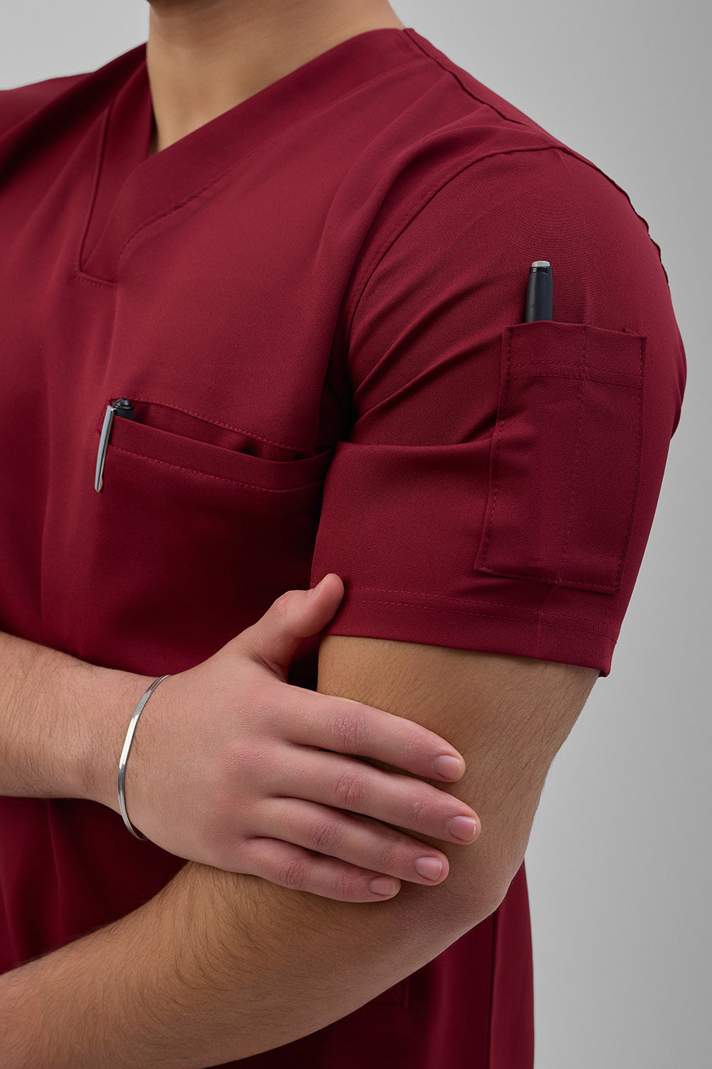 Burgundy scrub
