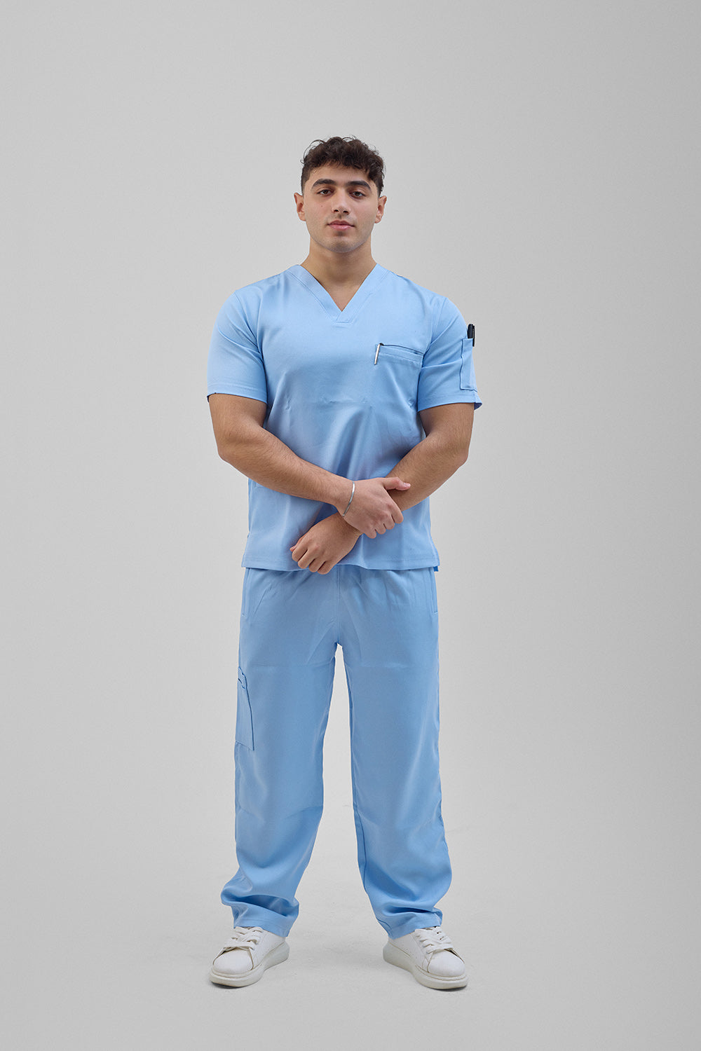 Baby blue scrub