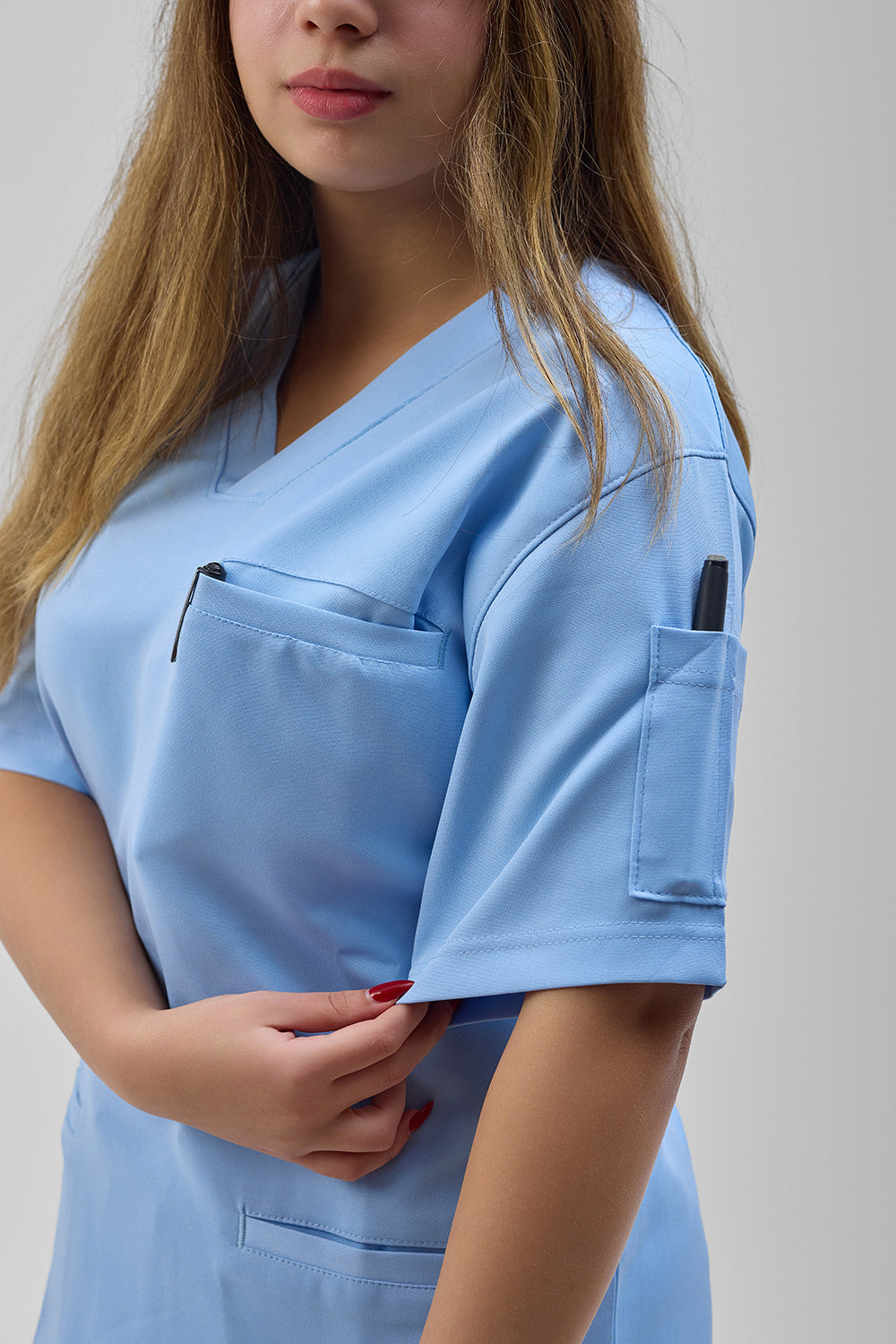 Baby blue scrub