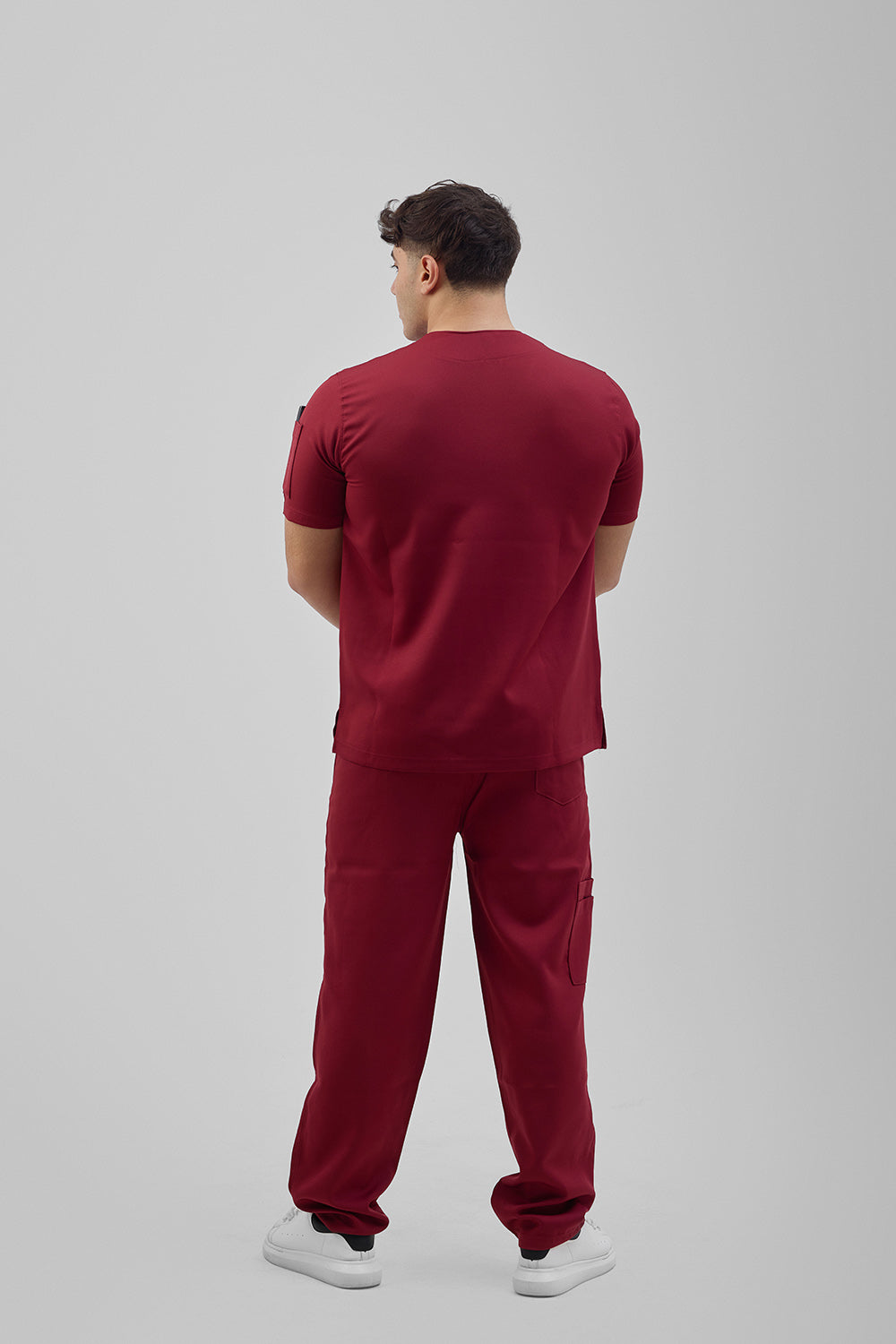 Burgundy scrub