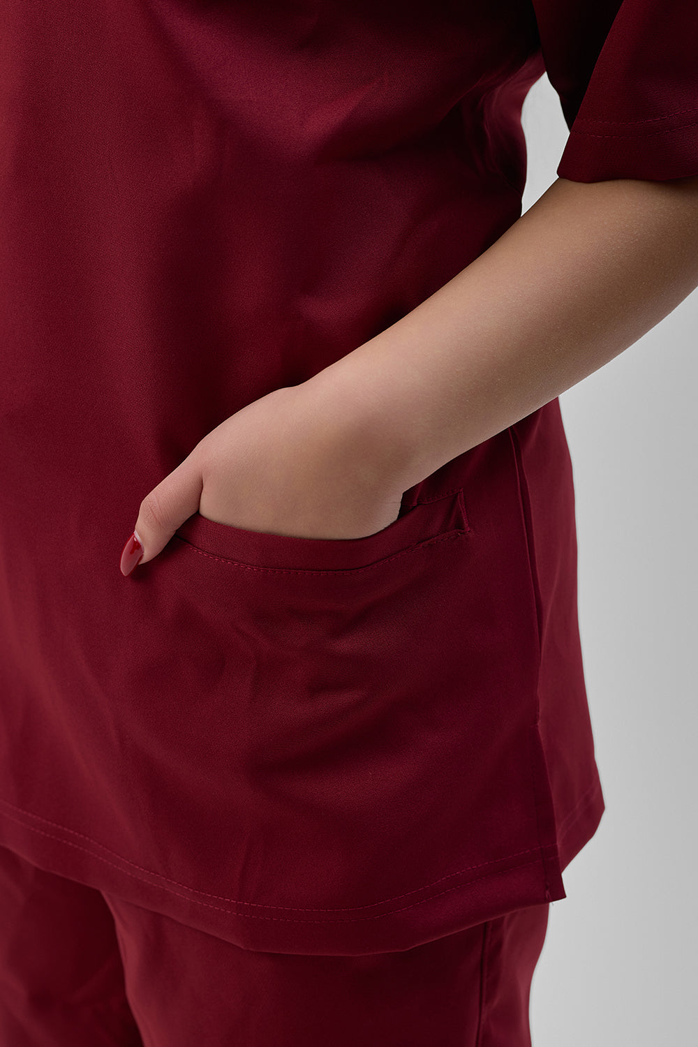 Burgundy scrub