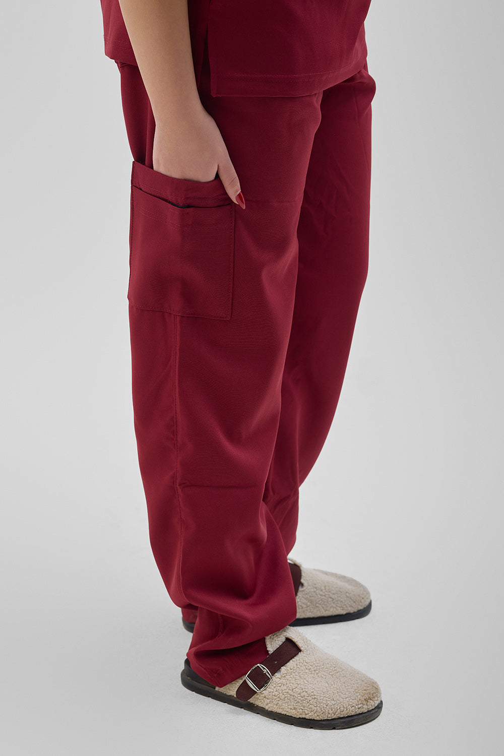 Burgundy scrub